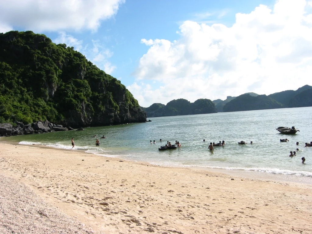 Beach on an island in Lan Ha Bay photographed in 2003