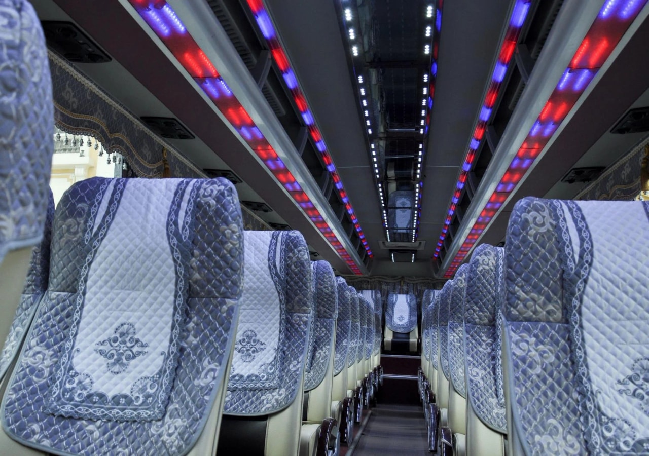 Passenger seating inside a Daiichi coach