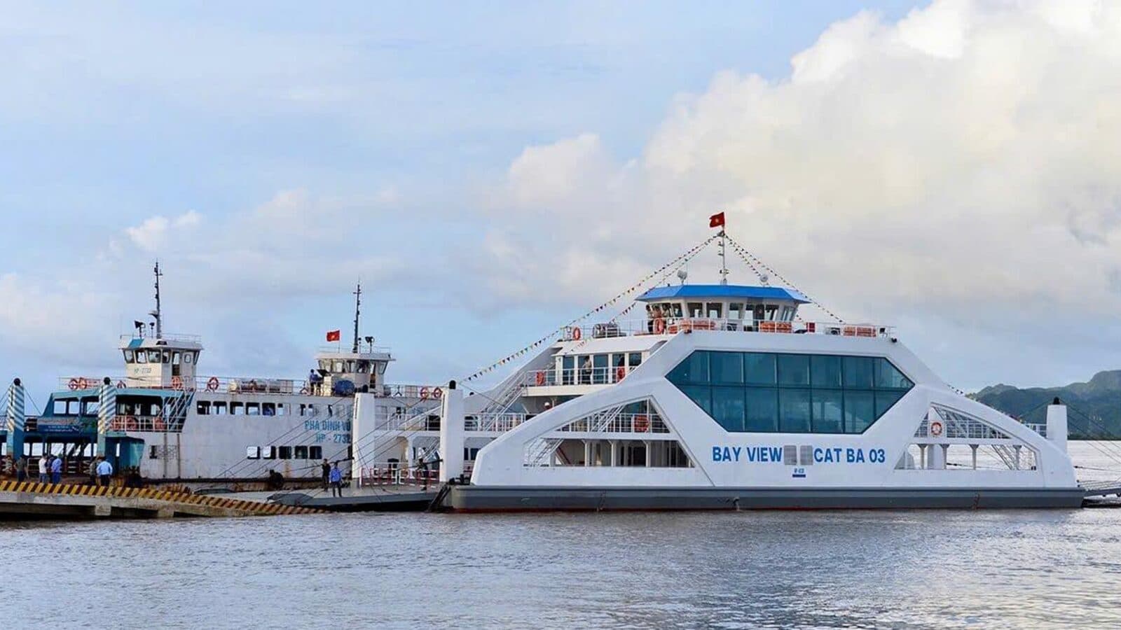 The Bay View Cat Ba ferry at the Dong Bai – Cai Vieng terminal